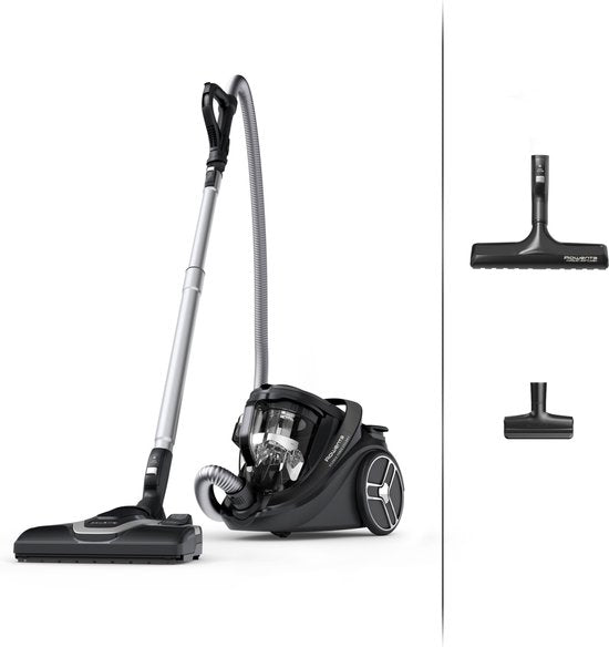 Rowenta Silence Force Effitech RO7935 - Stofzuiger - Zonder Zak - Stil - Geschikt voor Allergieën - Krachtige Zuigkracht(Kierenzuigmond, Meubelzuigmond, Parketzuigmond, Combizuigmond)
