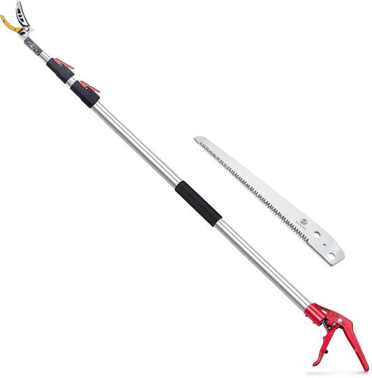 Recalma Telescopische Takkenschaar en Takkenzaag – Snoeischaar en Rozenschaar – 140 tot 300 cm – Boomzaag – Lichtgewicht Tuingereedschap(14 mm)