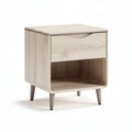 nachtkastje van melamine met lade en open opslagruimte 45 x 40 x 55cm