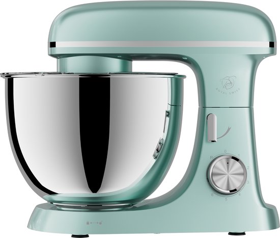 Keukenmachine 2000W – 8.5L RVS Mengkom – Planetair Mengsysteem – 6 Snelheden – Mintgroen – Royal Swiss®(Groen)