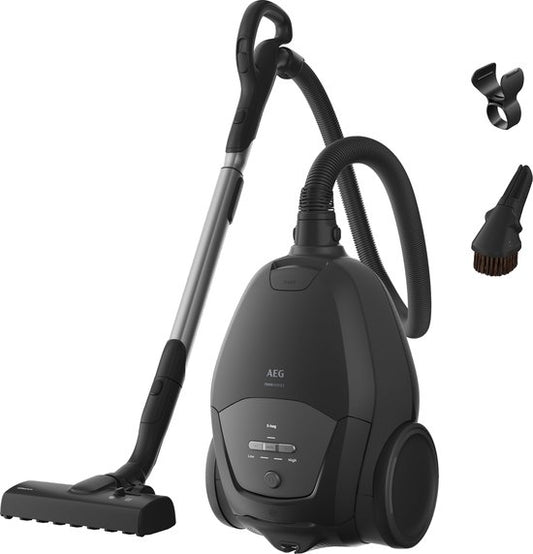 AEG AB71U1GG Silent 7000 - Stofzuiger met zak - Zeer stille stofzuiger slechts 59dB- Geschikt voor alle vloeren - Sterke zuigkracht - Grote actieradius 12m - Krachtige stofzuiger - Vacuum cleaner - Stofzuiger met stofzak(Grijs)