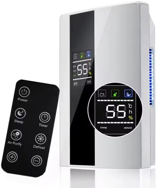 Merkloos / Sans marque Sensova 2-in-1 Luchtontvochtiger en Luchtreiniger met Afstandsbediening - Krachtige Ontvochtiger en Dehumidifier tegen Vocht, Schimmel en Geur - Efficiënte Vochtvanger  Vochtvreter voor Slaapkamer, Kelder en Woonruimte