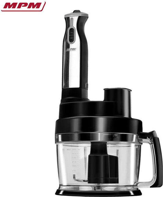MPM - Complete Keukenmachine - Foodprocessor met Accessoires - Keukenrobot Zwart - 800W