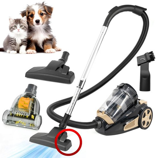 AG3400 Stofzuiger Zonder Zak - Stofzuigers - Vacuum Cleaner Zakloos - Geschikt Voor Dierenharen - Extra Lange Kabel - 850W - Sterke Zuigkracht - Zwart/Goud(Champagne)