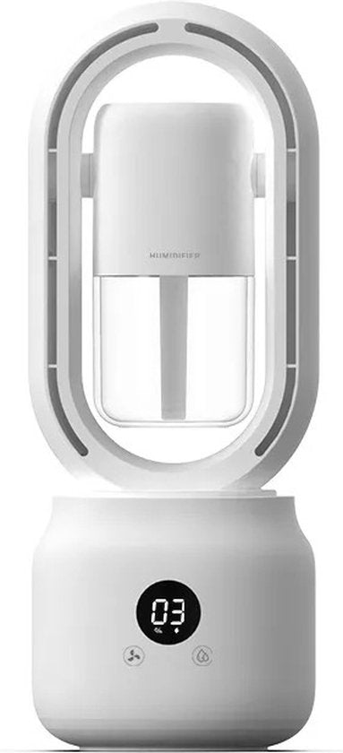 Merkloos / Sans marque Draagbare Airco - Ventilator met 6 Standen - Aircooler en Luchtbevochtiger - Geluidsstil - Nevelsprayer(Groen/Blauw)