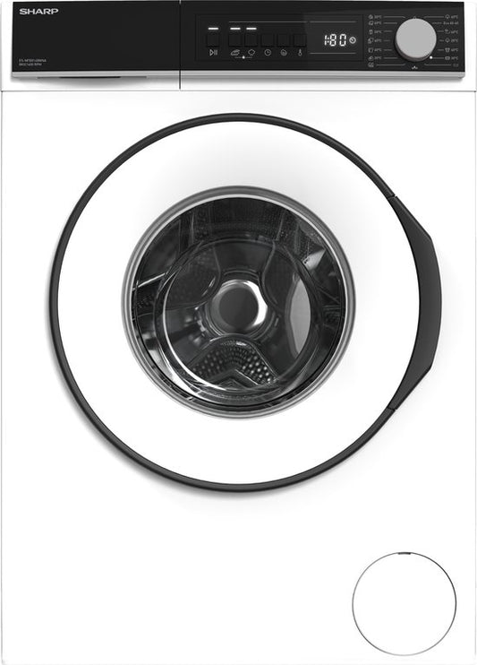 Sharp was machine New Line ESNFB814BWNA – energie label A – 8kg – 1400rpm – Aquastop – Steamwash – wit