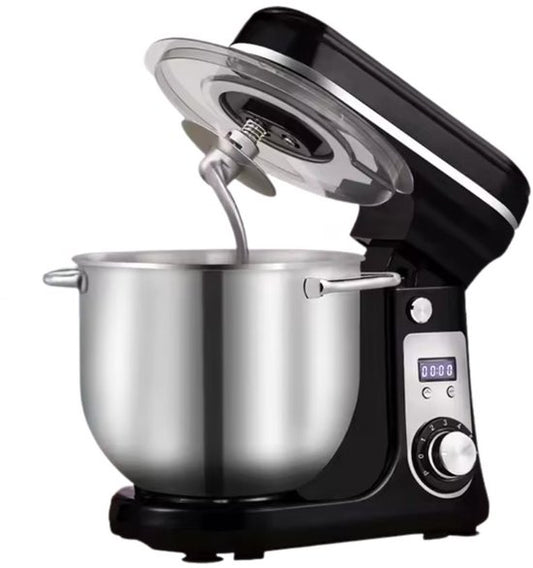 Merkloos / Sans marque Vedder House - Keukenmachine - Zwart - 6 liter - 1200 Watt - Keukenmixer - 6 snelheden - Vaatwasserbestendig(Zwart)
