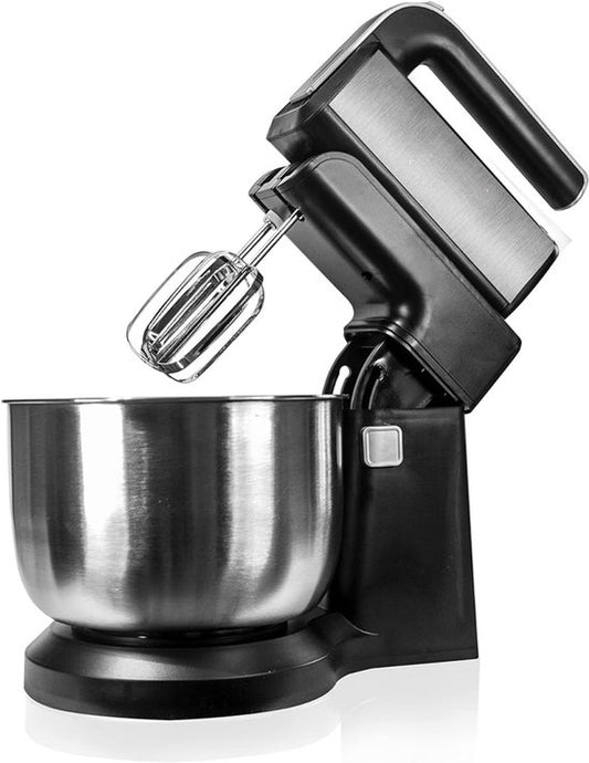 Florixa® Mixer met Mengkom - Keukenmachine - Deegmixer - Inclusief Deeghaak en Garde - Zwart - ‎32cmx 23cm x 23cm