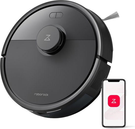 Roborock Q7 L5 Robotstofzuiger – 8000 Pa Hyperforce Zuigkracht – Dubbele Anti-Klit – Nauwkeurige LiDAR Navigatie –Slimme Verboden Zone –Multi-Level Mapping – Automatisch Opladen – APP–Zwart –Q5 PRO Upgrade(Zwart/Roborock Q7 L5)
