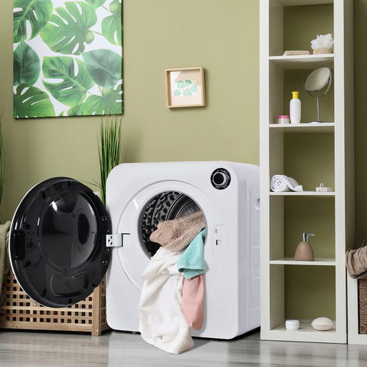 Sweiko Afvoerluchtdroger Wasdroger, RVS droger, 3 kg, 830W, Wit/Drievoudige filter, 5 programma's, wit, Overhittebescherming, Wandmontage [Energieklasse C]