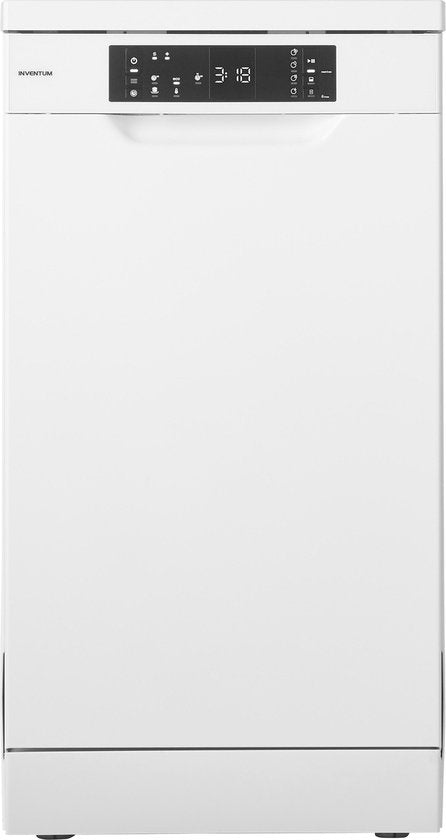 Inventum VVW4530AW smalle vaatwasser - 10 couverts - 45 cm breed - Bestekmand - 6 programma’s - Startuitstel - Energielabel D - Vrijstaand - Wit