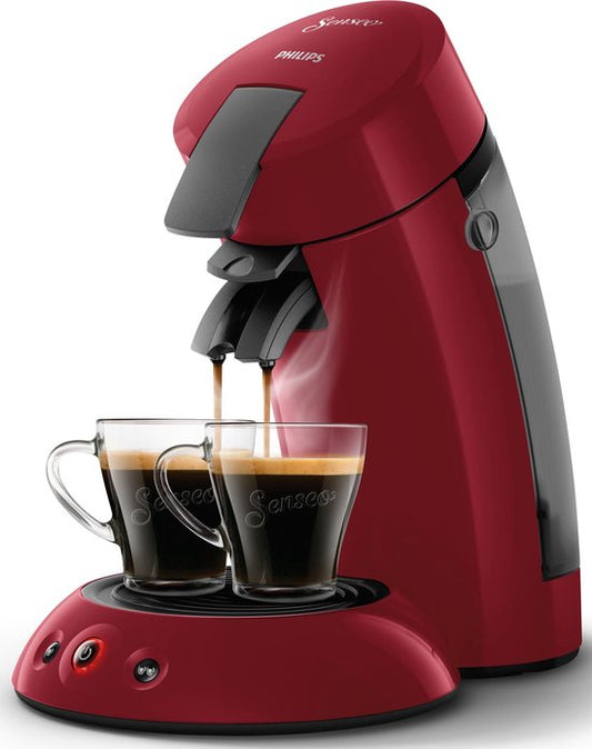 Philips Senseo Original HD6553/80 - Koffiepadmachine voor max 2 Kopjes Koffie - Exclusief Koffiepads - Rood(Rood)