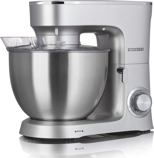 Heinrich's Heinrich´s HKM 8078 - keukenmachine - 1400 Watt - XXL - zilvergrijs.(Zilvergrijs)
