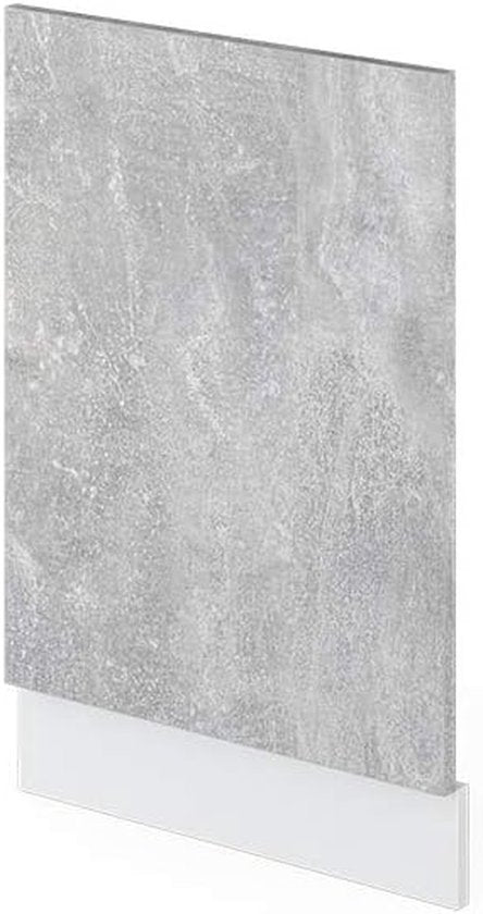 Merkloos / Sans marque Vaatwasserfrontpaneel - Keukenfront - Keuken opknappen - Verstelbare poten - 45 cm breed - Betonlook