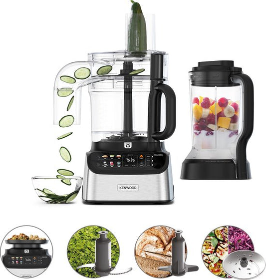 Kenwood FDM73.480SS MultiPro One Touch - Foodprocessors - Zilver - Ingebouwde digitale weegschaal - Express Serve