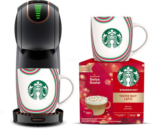 Krups Dolce Gusto Genio S Starbucks Bundle YY5811FD – Capsule koffiemachine – Professioneel resultaat in 30 sec – Compact – Touchscreen – Multidranken koffiemachine(Zwart)