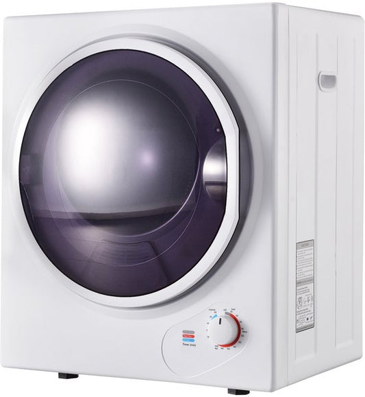 Rolipo Mini wasdroger-Luchtafvoerdroger – Compact En Stil – 2,5 Kg – 1350W afvoerdroger-Staal – Wit – Wandmontage Of Vrijstaand Voor Kleine Ruimtes Met Timer En Dubbel Filter